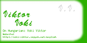 viktor voki business card